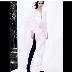 NWOT Alex perry white sequoin dress